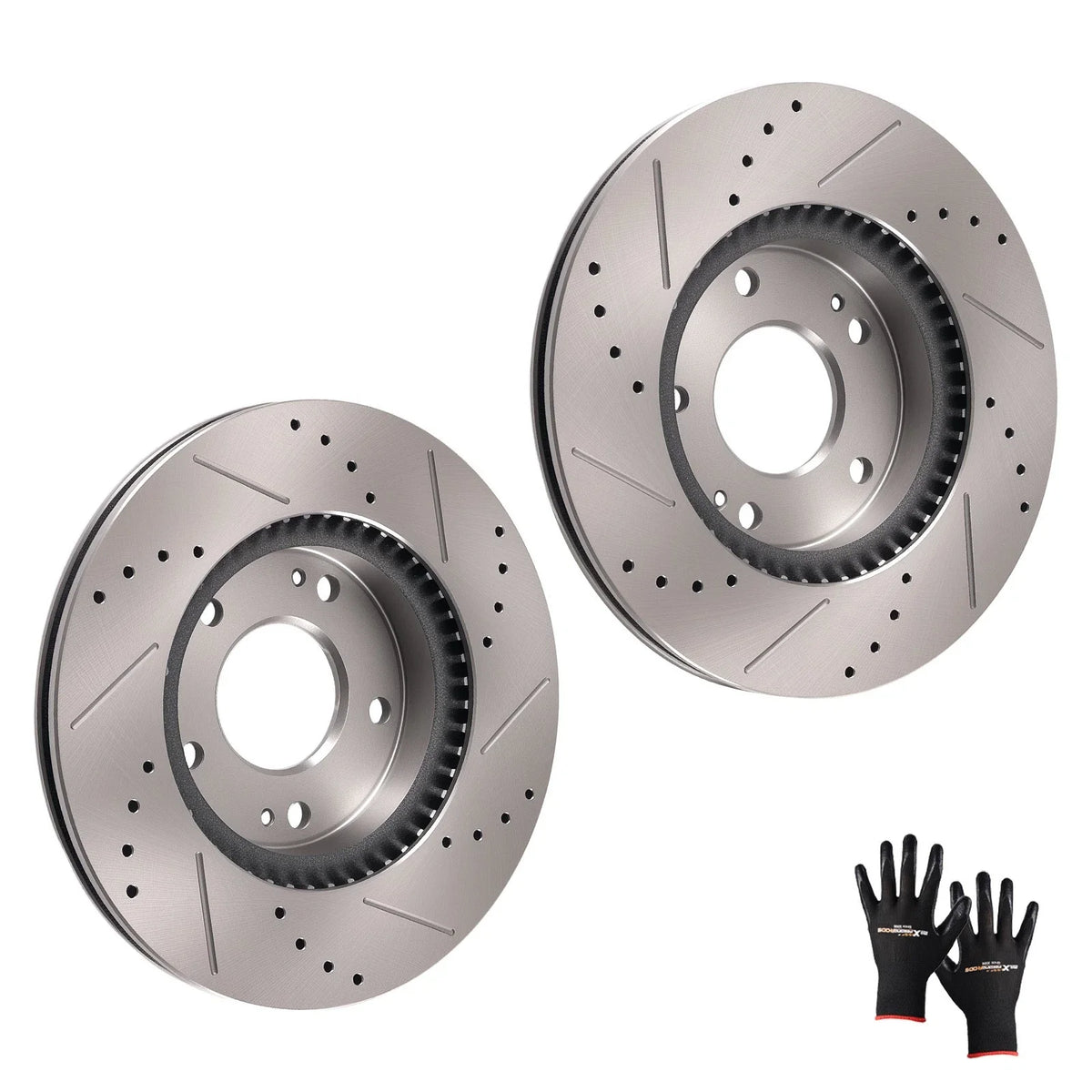 Set of 2 Front Brake Rotors for Hyundai Elantra (2011–2020) Veloster (2012–2021)