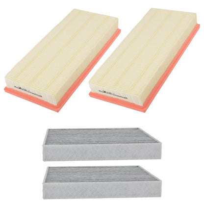 Air Filter Kit 4 Pack for Land Rover Range Rover (2014–2021) LR036369 LR011593