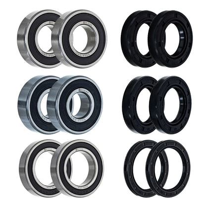 Wheel Bearing Seal Kit for Arctic Cat 400DVX, Kawasaki KFX400 (MK1008330, 6004-2RDQE6, 6202-2RDQE6)