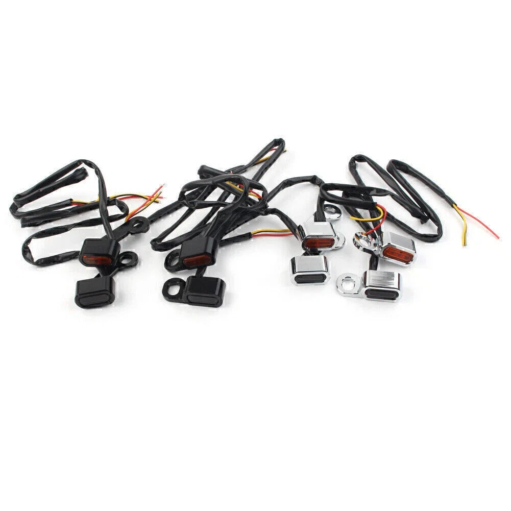 Chrome Smoke LED Turn Signal Indicator for Harley Touring Electra Glide (2009–2017)