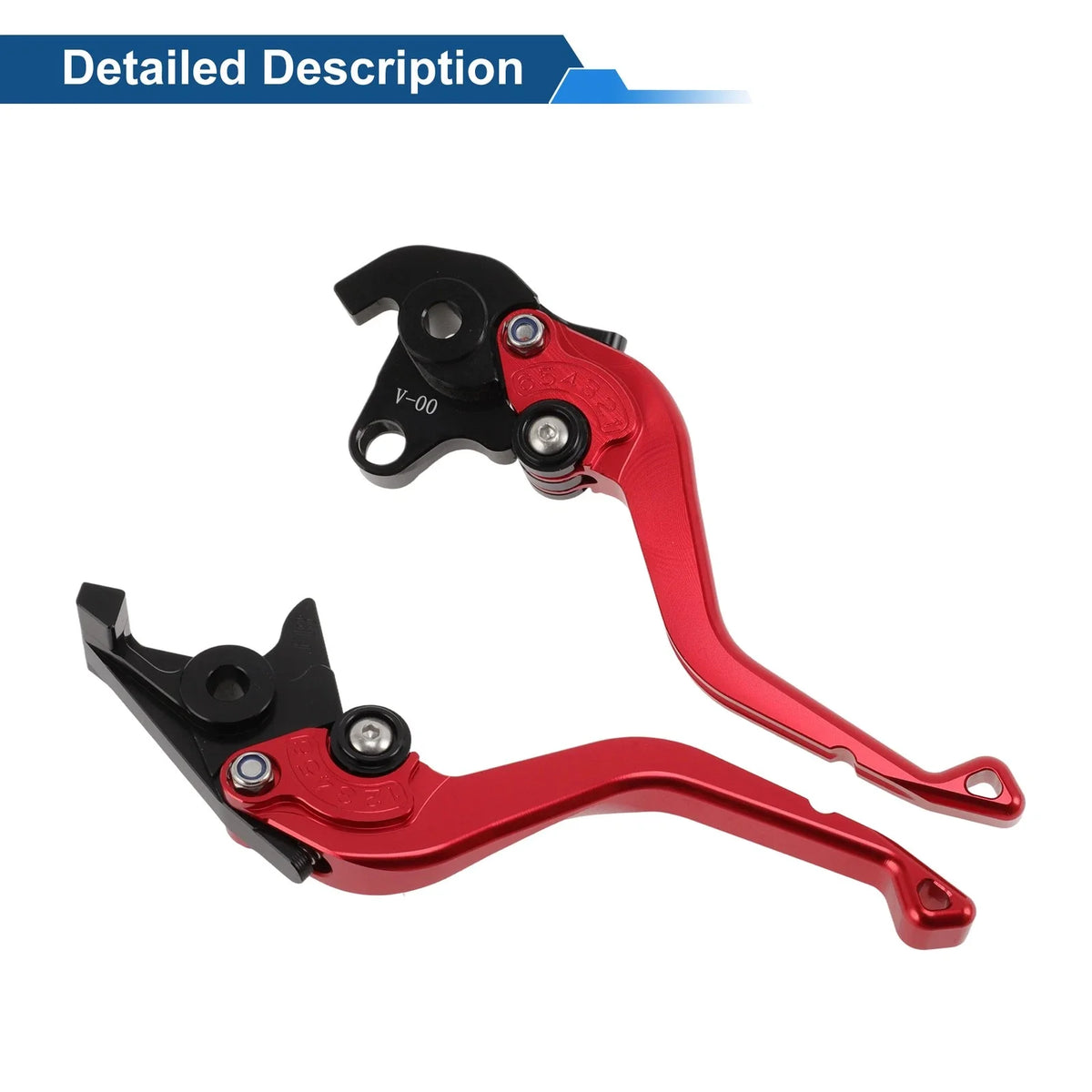 Adjustable Short Brake Clutch Levers for Honda VFR750 (1991–1997) Red 1 Pair