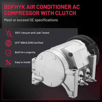 A/C Compressor for Dodge Challenger 2011-2014 3.6L (Part Numbers: 68105536AA, 68105536AB)