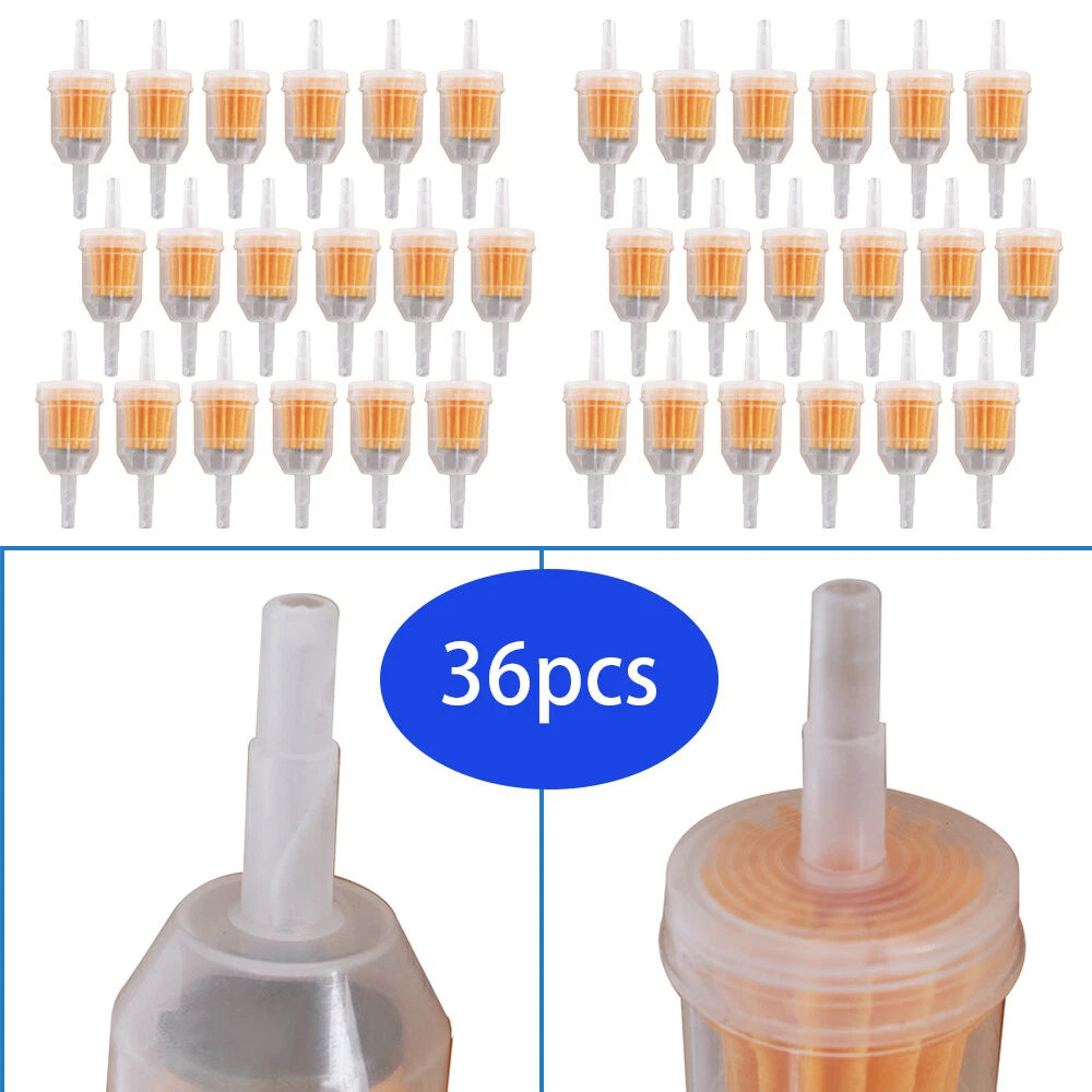 36 Pack Inline Fuel Filter for Kawasaki Kohler (Universal 1/4" x 5/16")
