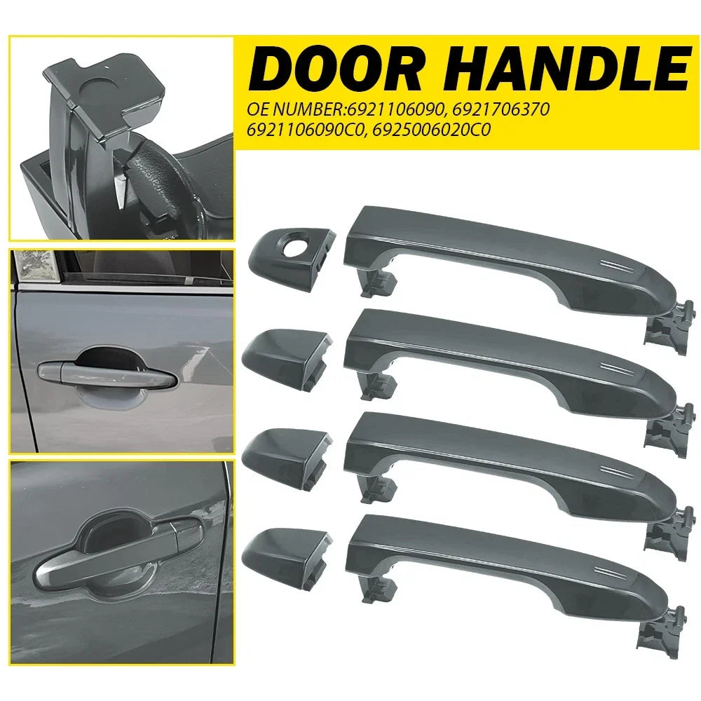 Set of 4 Gray Exterior Door Handles for Toyota Camry (2012–2017)