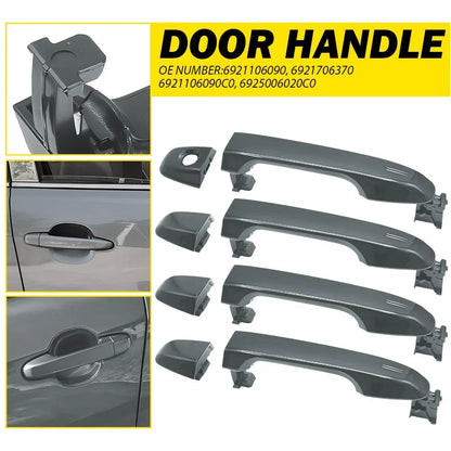 Set of 4 Gray Exterior Door Handles for Toyota Camry (2012–2017)