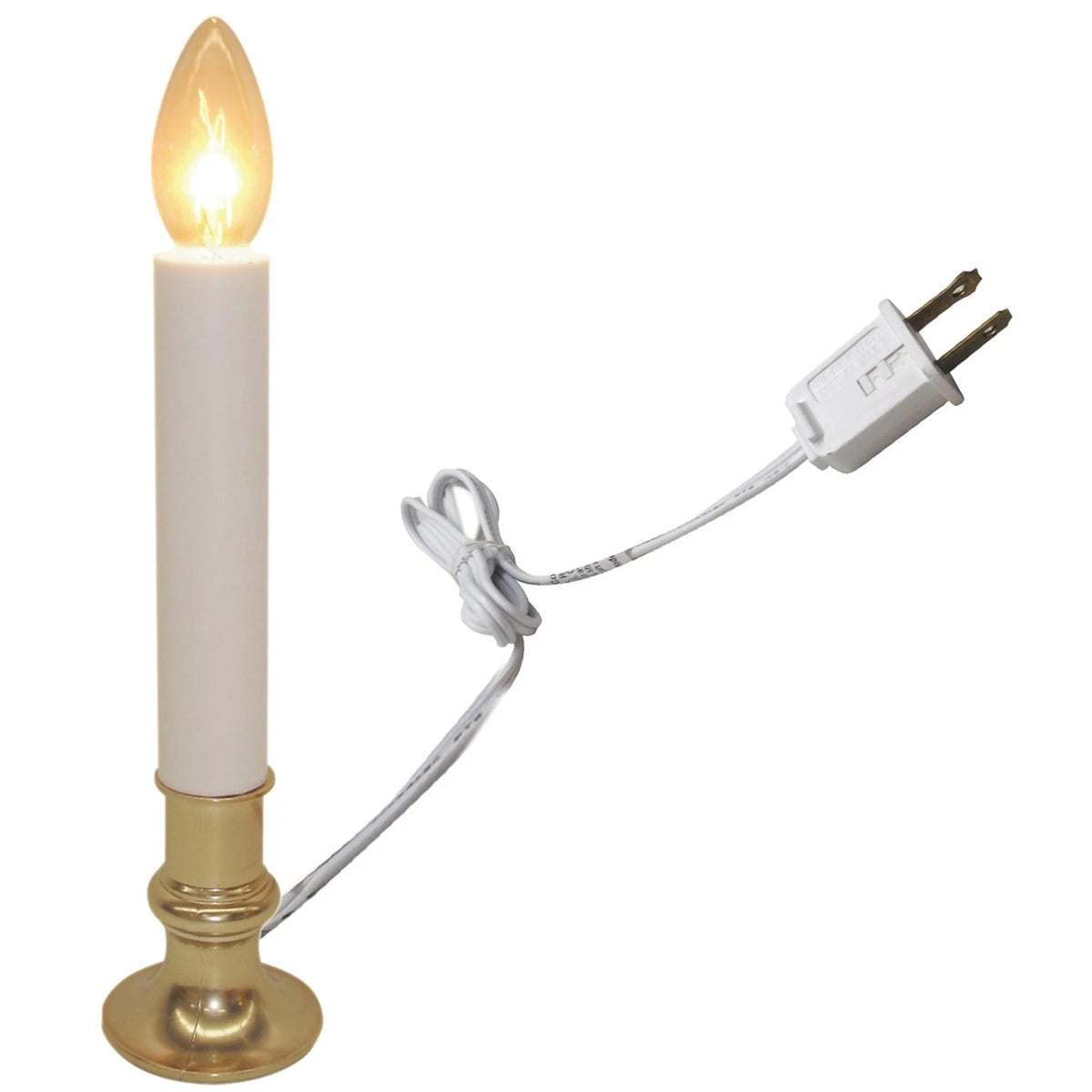 Electric Window Candle Lamp for Brite Star (1 Count) - Brass Base