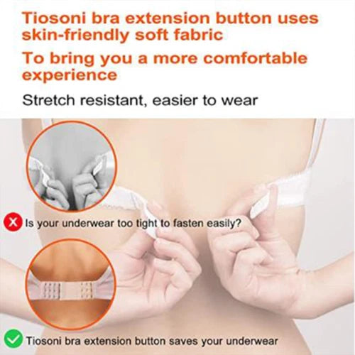4PCS Adjustable Bra Extender 2/3/4 Hooks with Elastic Strap Extension