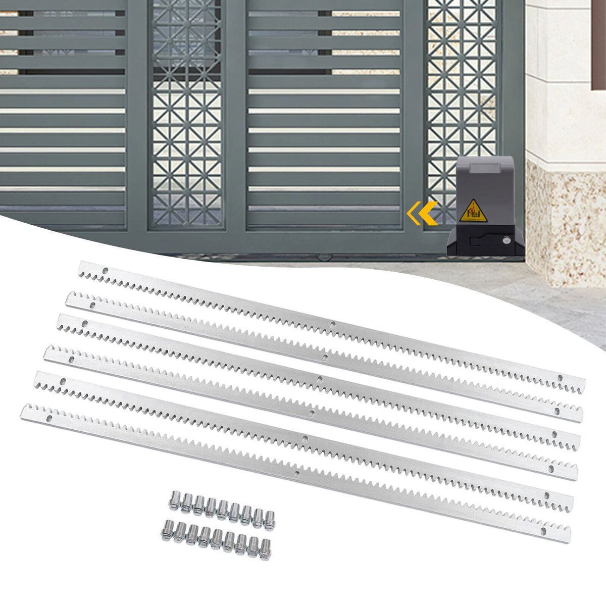 4400lbs Automatic Sliding Gate Opener Rack Driven Complete Kit