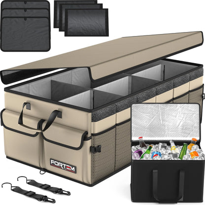 Trunk Organizer with Cooler for SUV (105L)