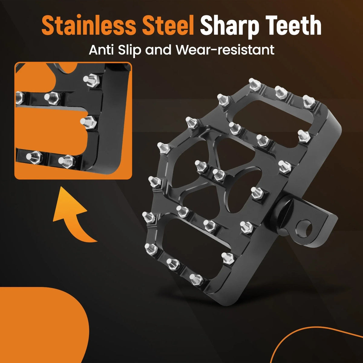 MX Style Wide Fat Foot Pegs for Harley Dyna Touring (Aluminum)
