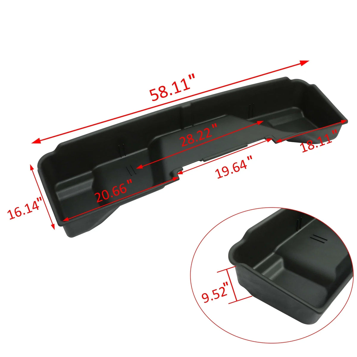 Underseat Storage Box for Chevy GMC Silverado Sierra (2007–2013)
