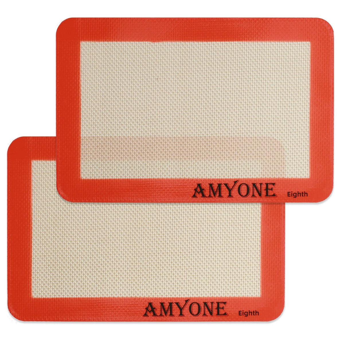 Silicone Baking Mat Set of 2 for 1/8 Eighth Sheet (9 x 7 inch) Orange