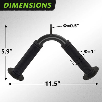 V Bar Cable Attachment for Tricep Press Push Handle LAT Pull (2010–2023)
