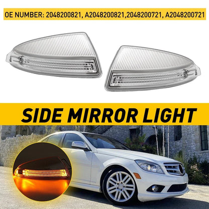 Set of 2 Turn Signal Lights for Mercedes C63 AMG C300 C350 (2008–2011)