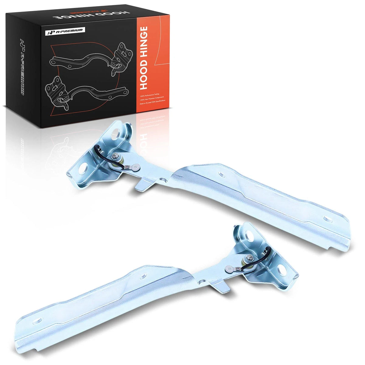 2X Hood Hinge for Ford E-150 E-250 E-350 Econoline (8C2Z16797A, FO1236202C, FO1236202D)