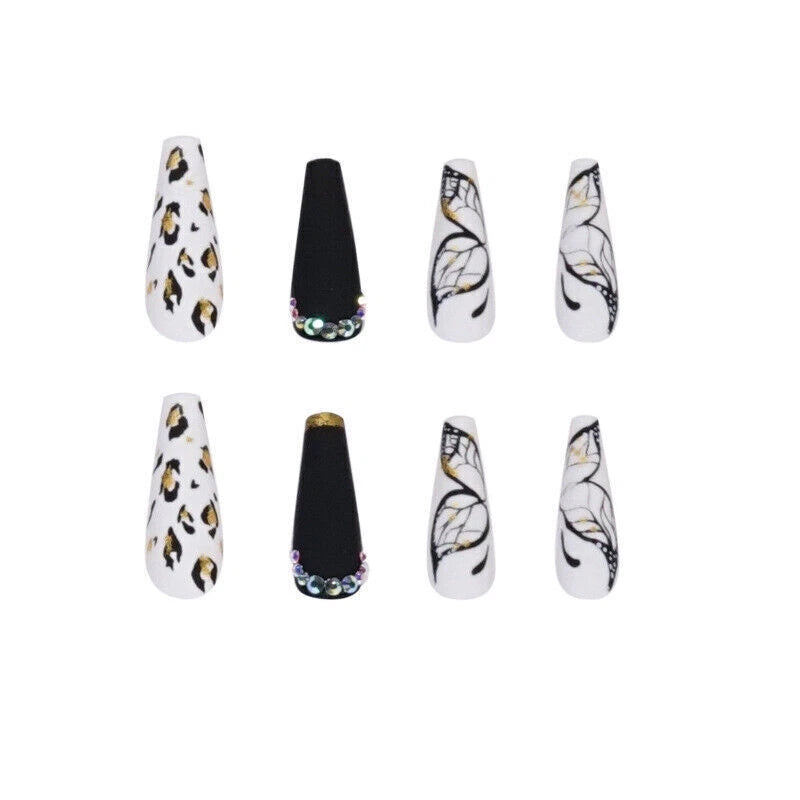 100 Pcs Long Square French Coffin Nail Tips Full Cover