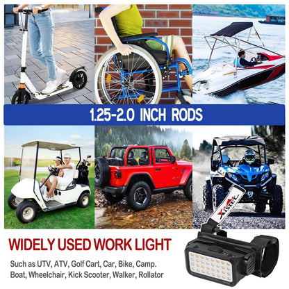 Rechargeable UTV Dome Light with 32 LEDs for ATV, Jeep, Boat, Golf