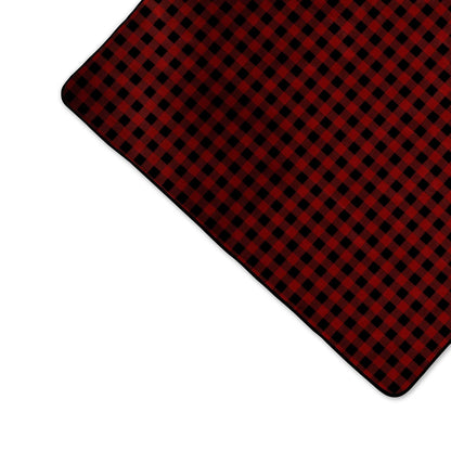 Outdoor Picnic Blanket Tote for Mickey Mouse (Red & Black Buffalo Plaid)