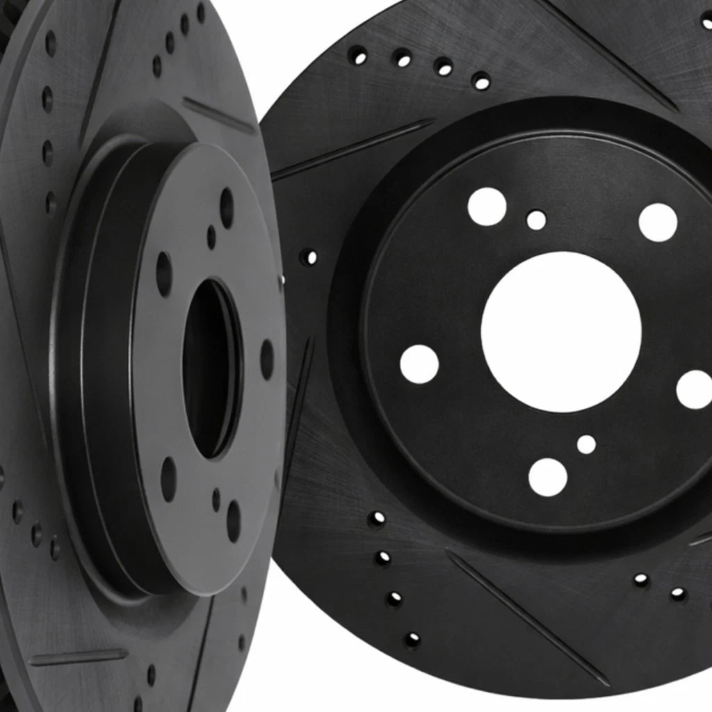 Set of 4 Drilled and Slotted Rotors for BMW 528xi/535xi (2008) ALX-PAU-DF-8002-31026-CLA5