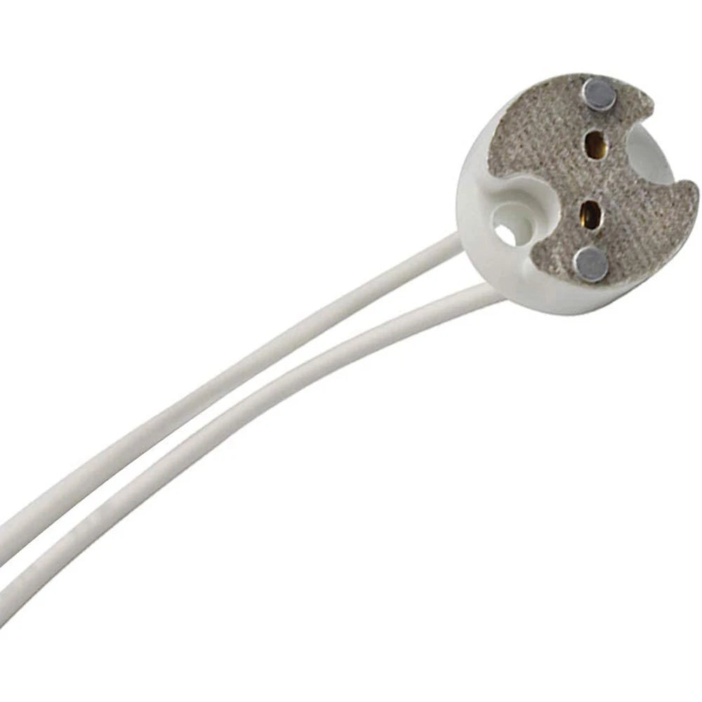 Set of 40 MR16, GU5.3, G4, MR11 Bi-Pin Socket Base Ceramic, Wire 5.9"