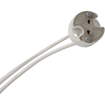 Set of 40 MR16, GU5.3, G4, MR11 Bi-Pin Socket Base Ceramic, Wire 5.9"