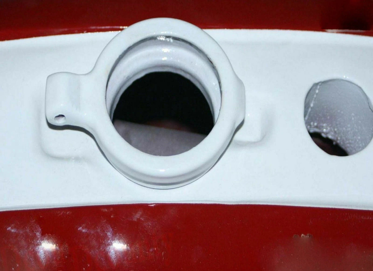 Gas Fuel Tank with Cap for BSA B25 B44 (Steel, Red & White Star)