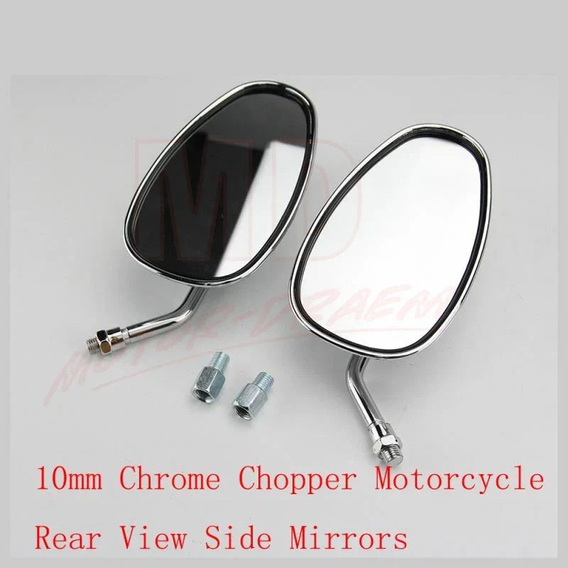 Long Stem Rear View Mirrors for Harley, Kawasaki, Suzuki, Aprilia, Honda