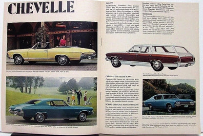 1968 Chevrolet Full Line Sales Brochure for SS 396 Malibu Camaro Corvette Nova