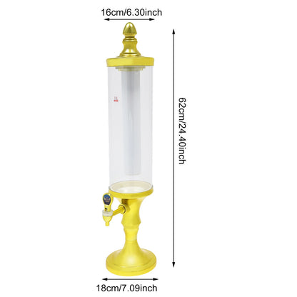 3L Beer Tower Dispenser with Ice Tube LED