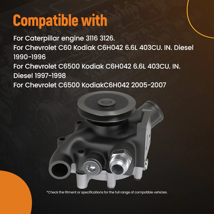 Engine Water Pump for Caterpillar 3116 3126 (4P3683, 9Y5250, 0R1015)
