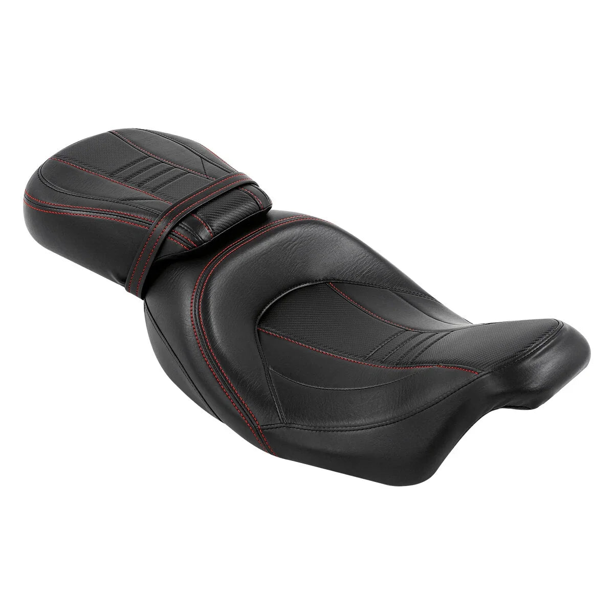 Black Driver Passenger Seat for Harley Touring Street Road Glide (2009–2023)