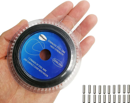 10LB-200LB Fishing Wire Leader for Tough Fish (10 Meter Stainless Steel)