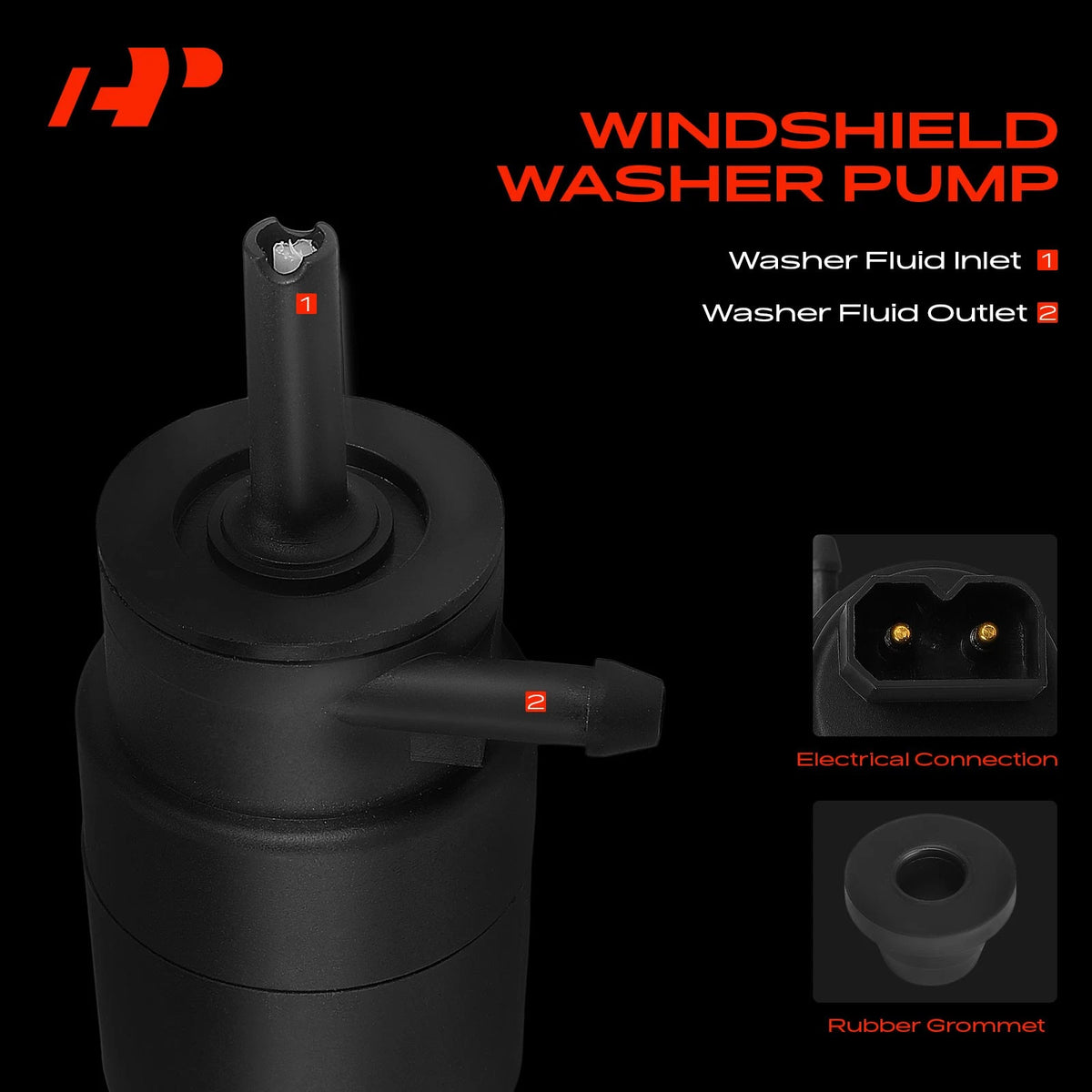 Windshield Washer Pump for BMW E36 E46 318i 330i (67128360244, 61661380066, 61661380068, 61668360614)