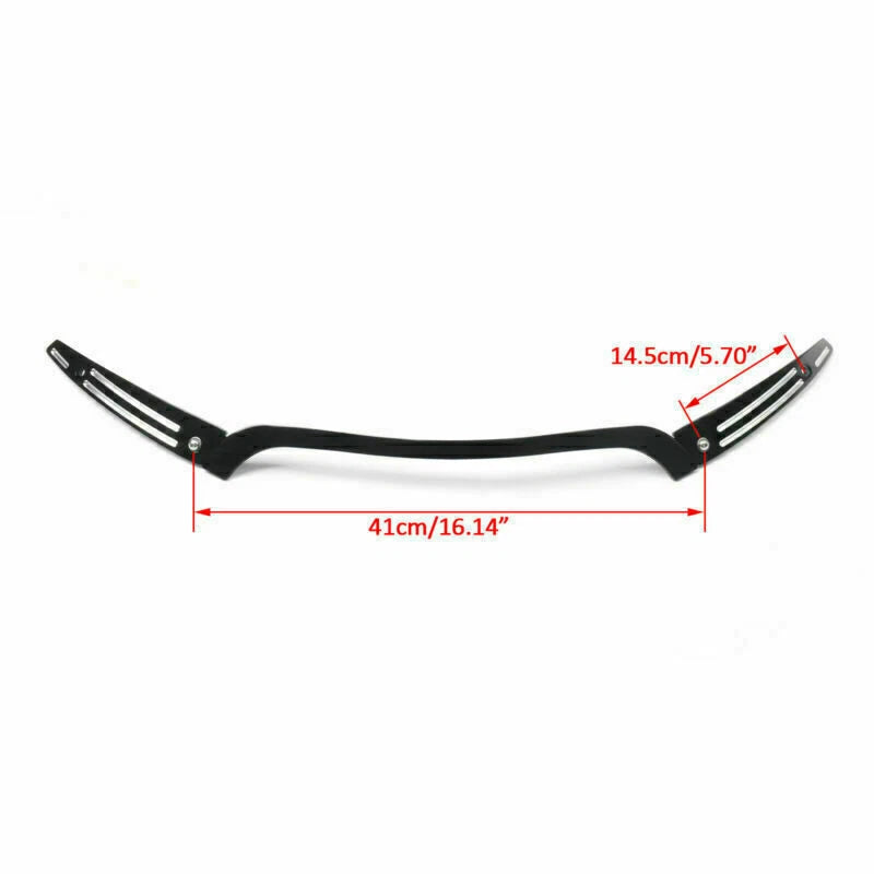 CNC Cut Billet Windshield Trim for FLTRX FLTR Road Glide (2014–2017) WIN-053-Black