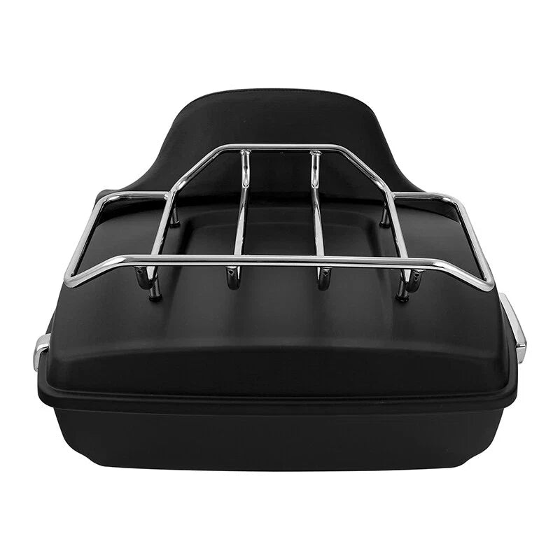 Matte Chopped Trunk Backrest Top Mount Rack for Harley Street Glide (2014–2026)