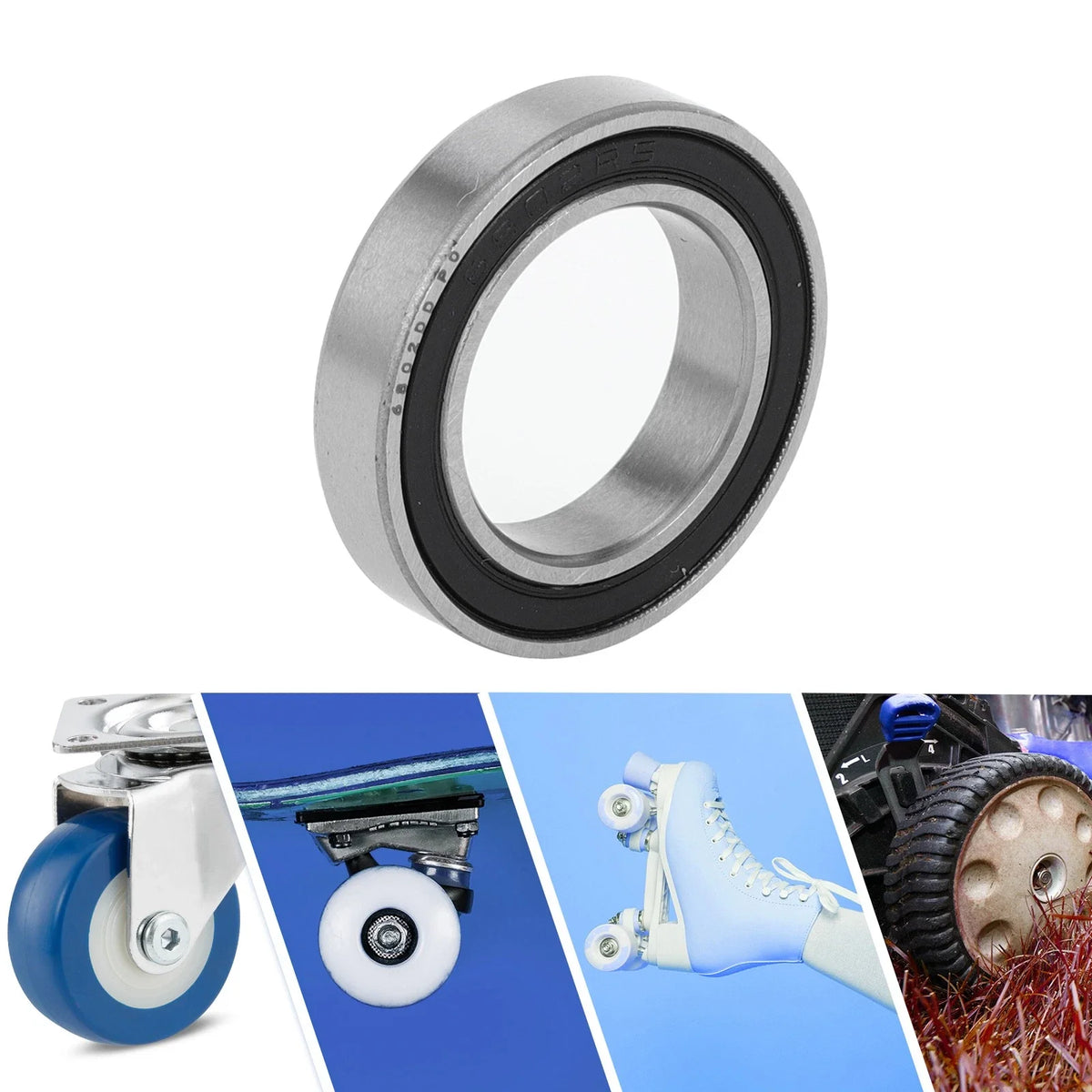 Deep Groove Ball Bearing 6802DD for Scooter Skateboard Wheel (15x24x5mm)