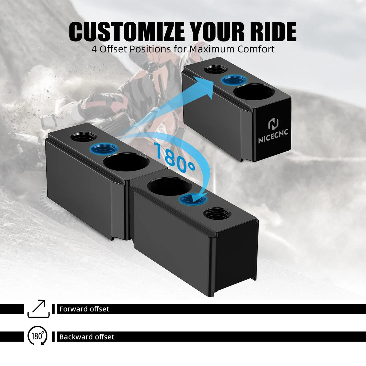 Handlebar Risers for KTM 250/390 Adventure (2020–2024) 25.4 mm