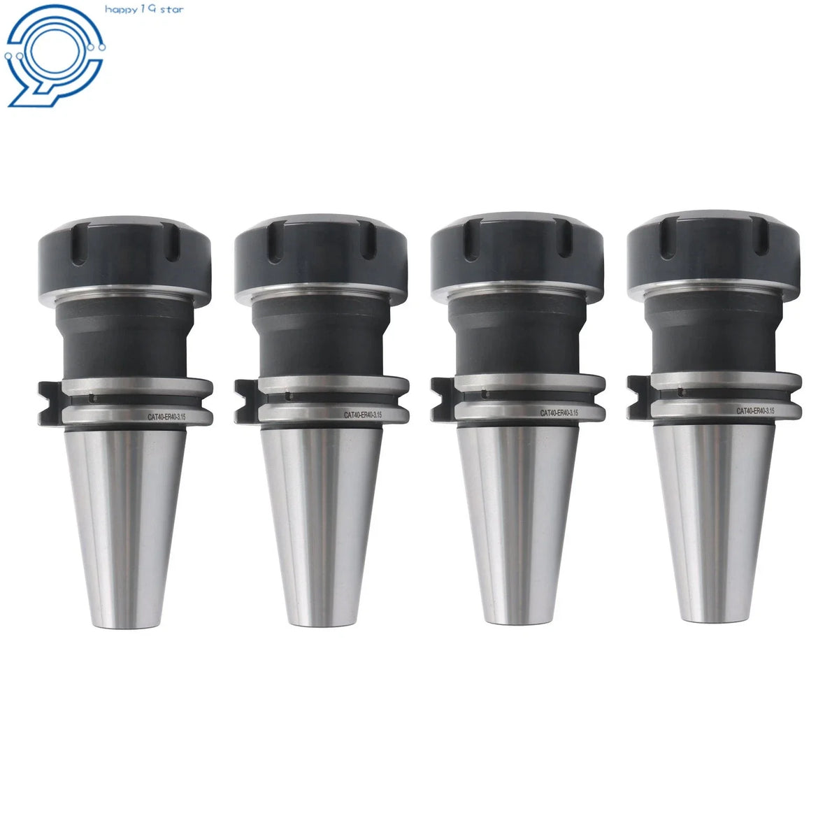 4 Piece Collet Chuck Set CAT40 ER40 for Precision Machining (20000 RPM)