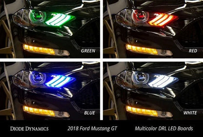Pair LED DRL Board for Ford Mustang (2018–2020) Multi Color Bluetooth