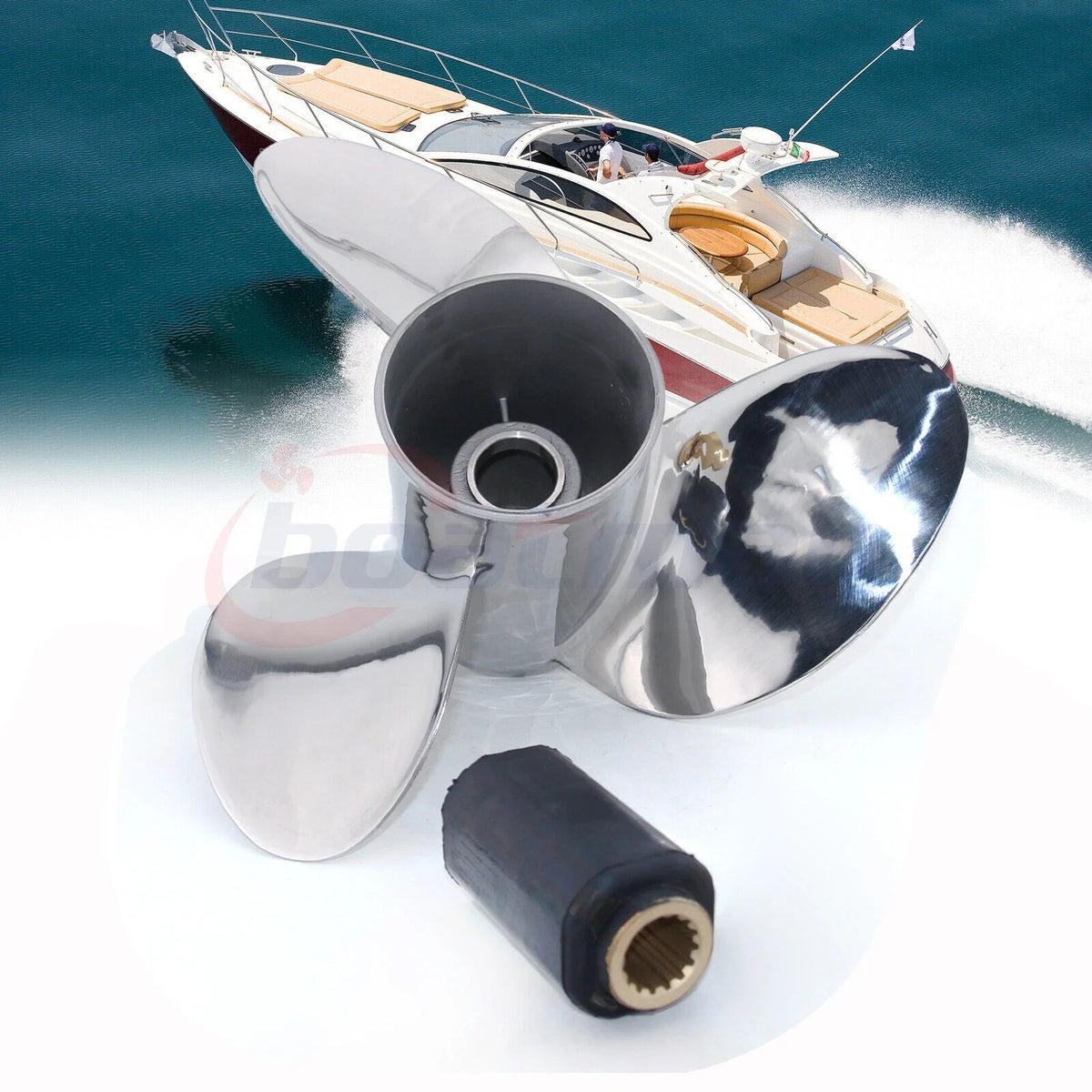 15 5/8x23 RH Outboard Propeller for Tohatsu BFT 115-250hp (15 Spline, Stainless)