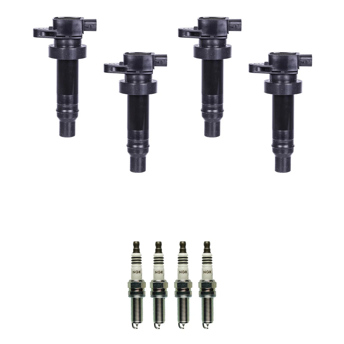 Set of 4 Ignition Coils & NGK Iridium IX Spark Plugs for Kia Soul (2010–2011)