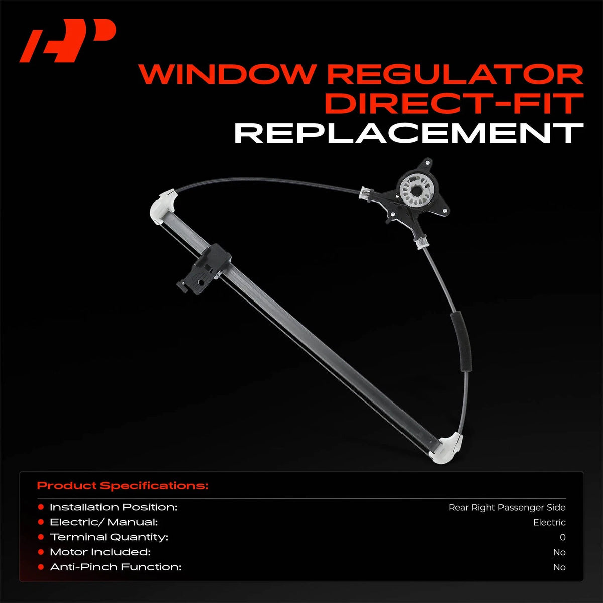 Power Window Regulator with Motor for Mazda CX-7 (2007–2012) EG21-72-590C, EG2172590C, MA1551116, 670457G