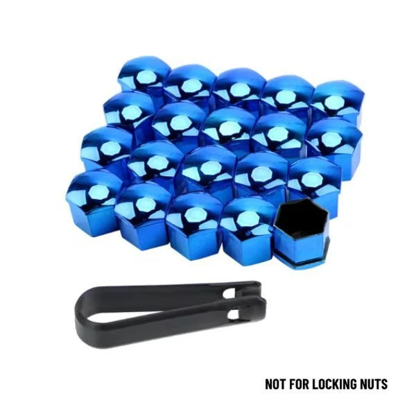 Blue Wheel Nut Bolt Covers for Opel Zafira OPC (2008–2010)