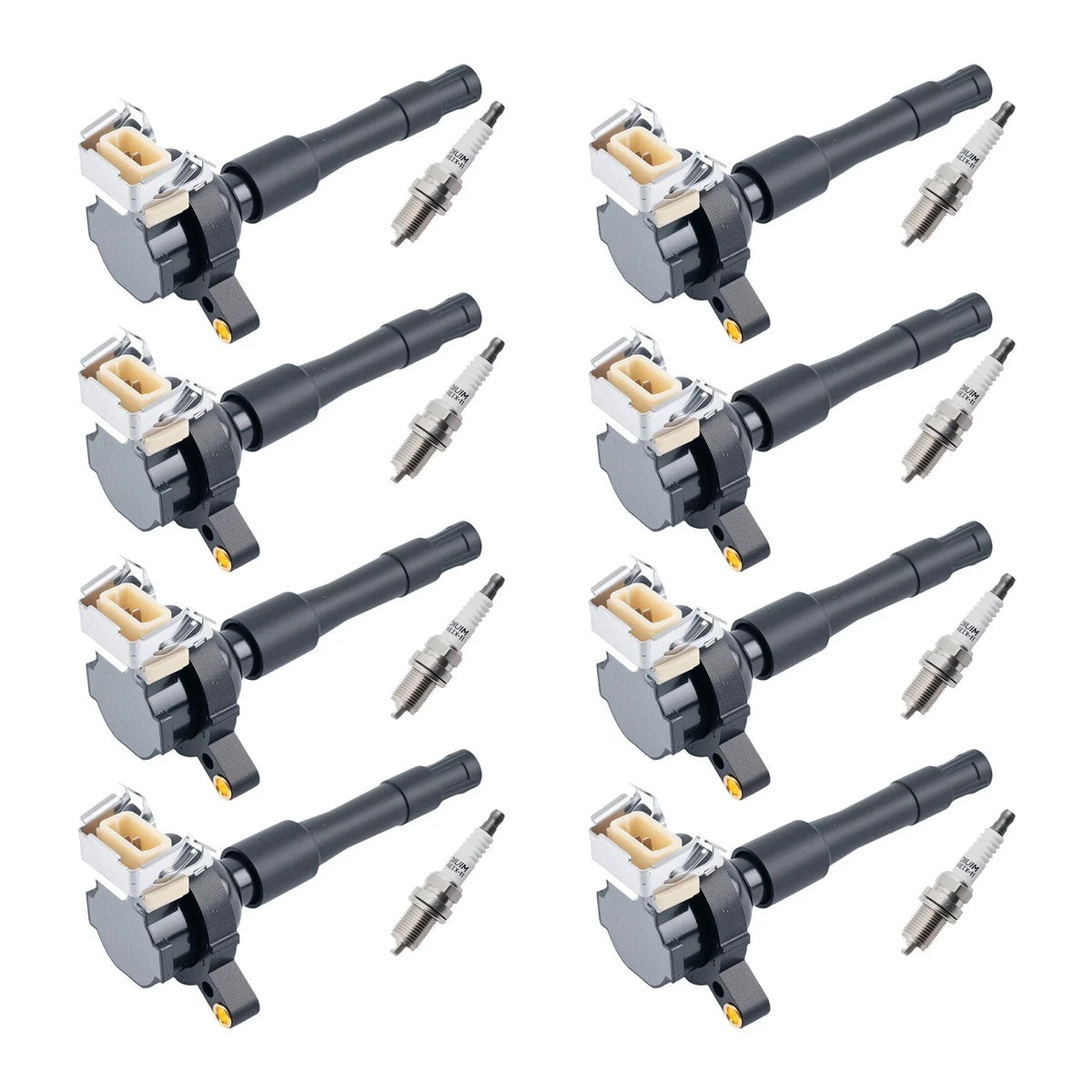 Set of 8 Ignition Coils and Spark Plugs for BMW 740iL (1996–2001)