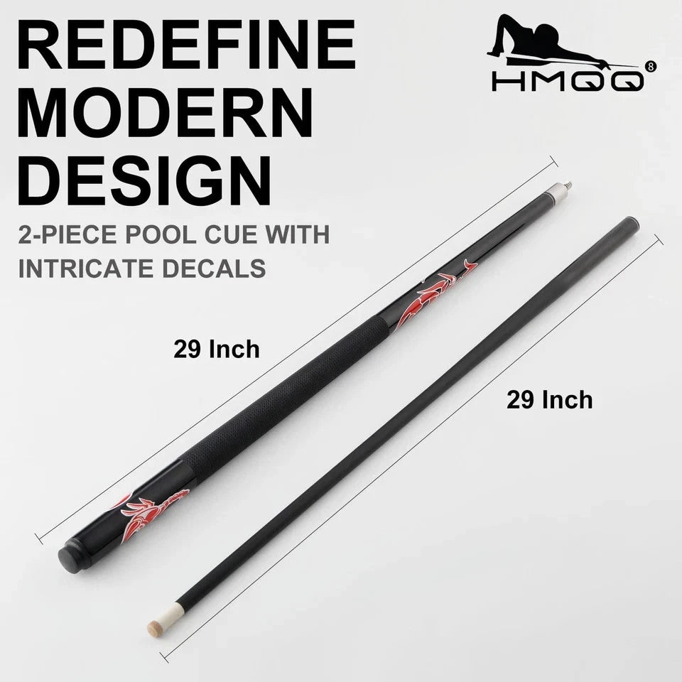 2-Piece Fiberglass Graphite Composite Billiard Pool Cue Sticks for Several Models