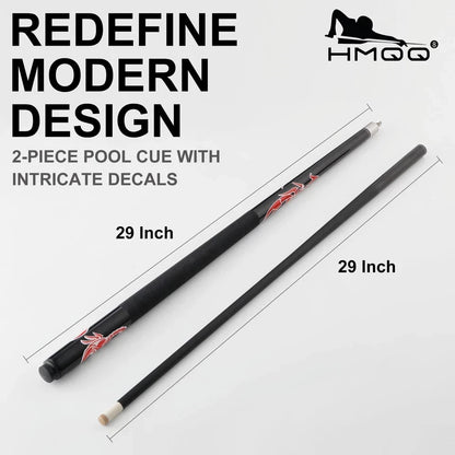 2-Piece Fiberglass Graphite Composite Billiard Pool Cue Sticks for Several Models