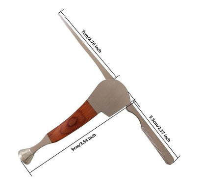 3 in 1 Stainless Steel and Rosewood Pipe Scraper for Tobacco Smoking