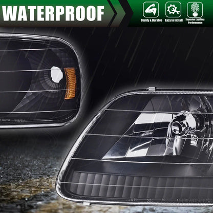 Amber Black Headlights & Corner Lights for Ford F150 Expedition (1997–2003)