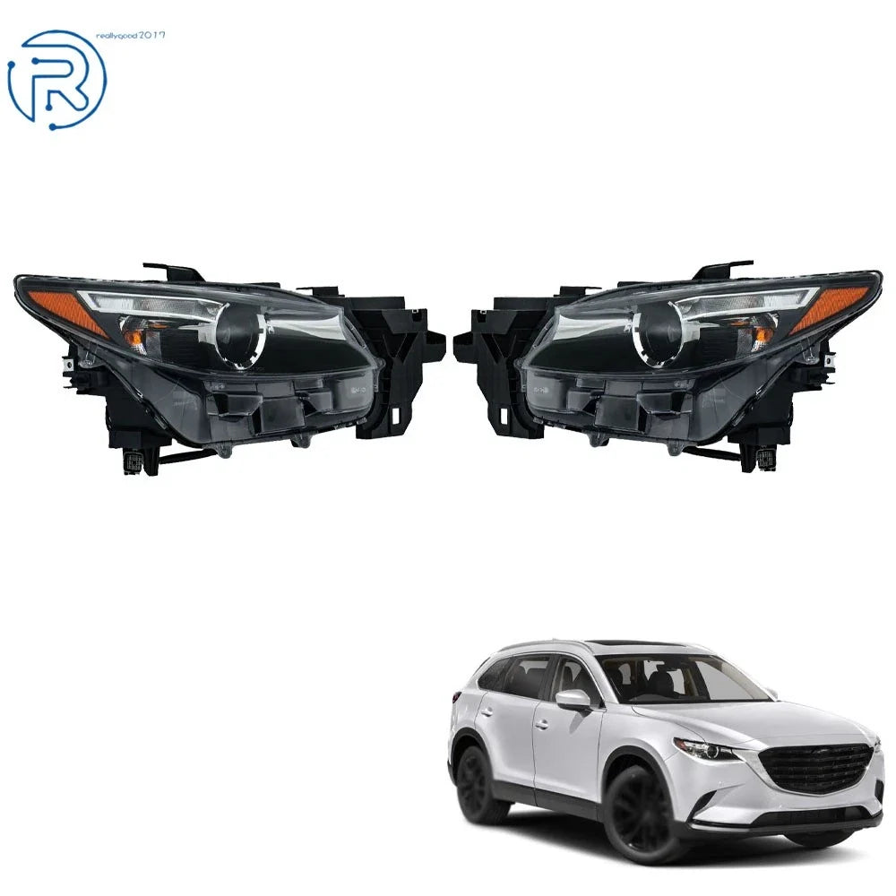 Headlight Set for Mazda CX-9 (2016–2023) Left & Right LED Halogen