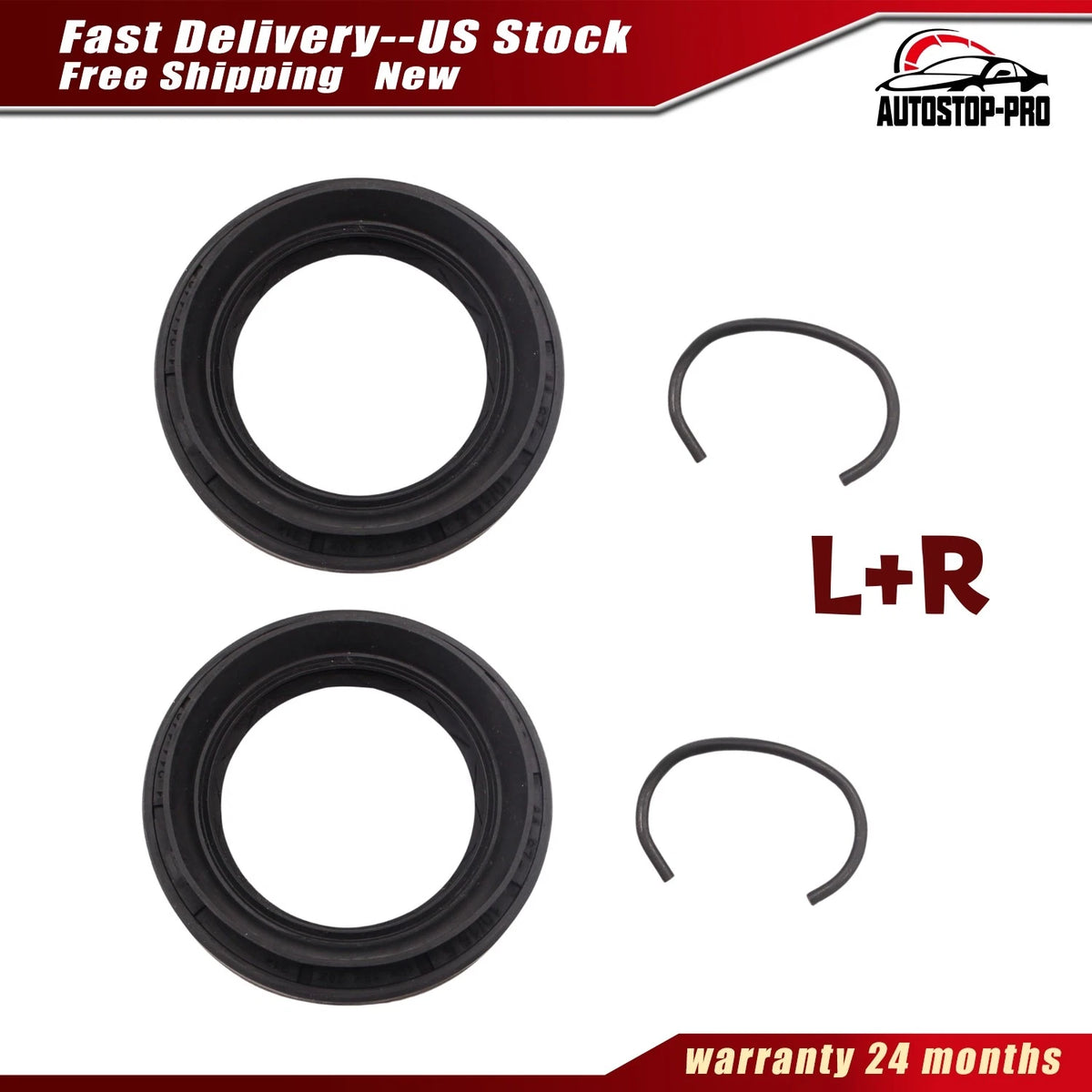 Front Left & Right Differential Axle Shaft Side Seal Set for BMW X5 (2000–2006) - 31 50 8 743 675, 31508743675
